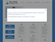 Tablet Screenshot of elmsdigestive.com